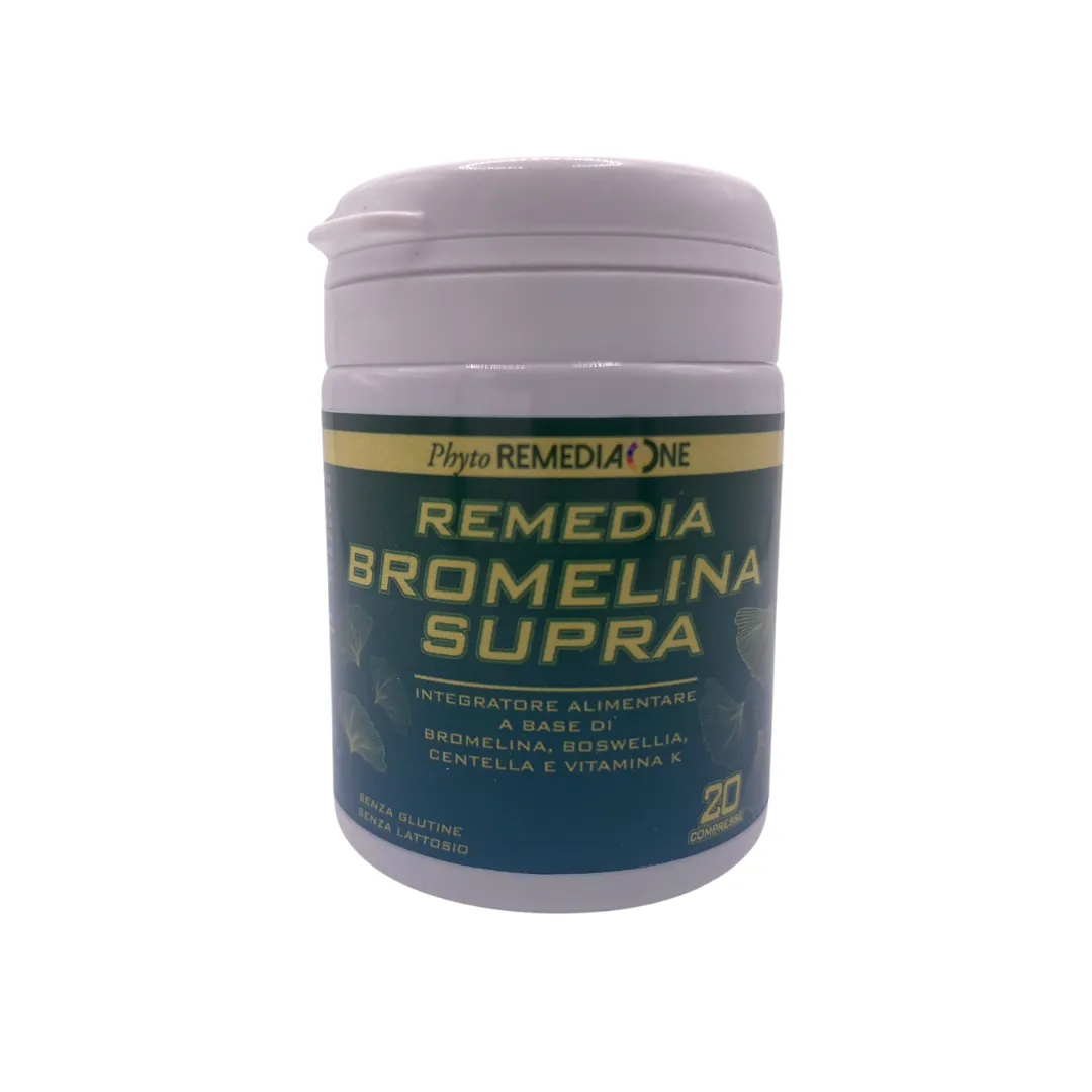 Remedia Bromelina Supra 20 compresse – Integratore Alto Dosaggio Bromelina Forte 5000 GDU 20 compresse