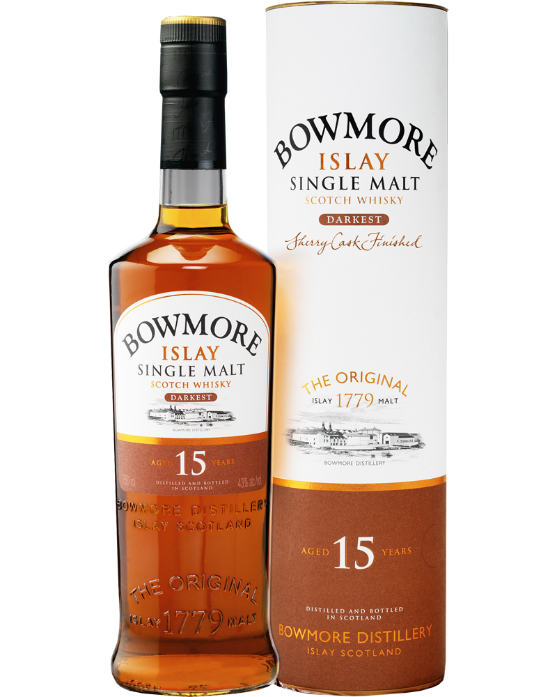 Bowmore – 15 Anni, Islay Single Malt Scotch Whisky – cl 70 x 1 bottiglia vetro astucciato