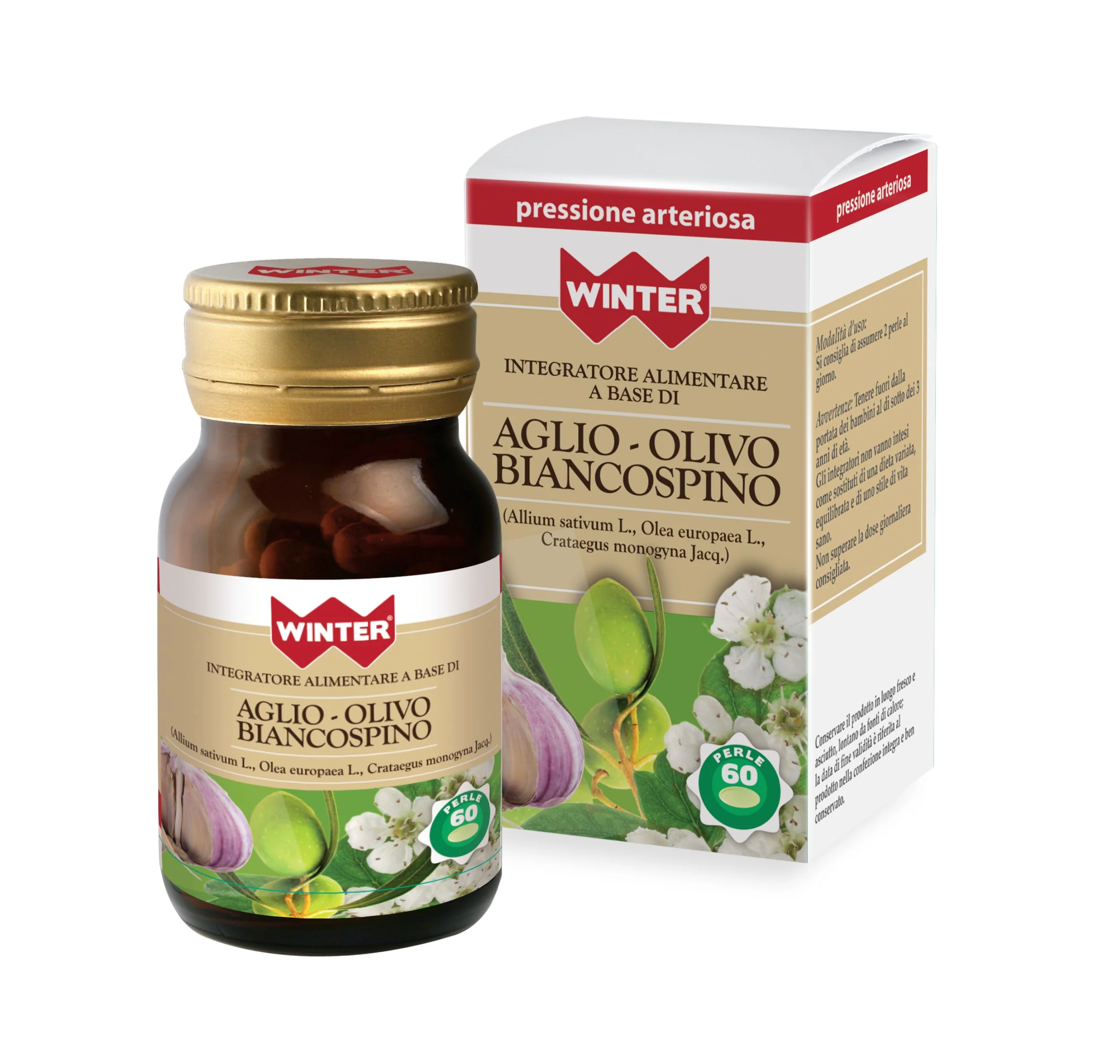 Winter Aglio Olivo Biancospino – 60 perle